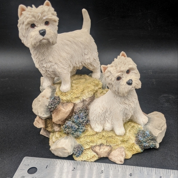 Sherratt & Simpson Figurine West Highland Terriers Rocks & Heather - Picture 2 of 10
